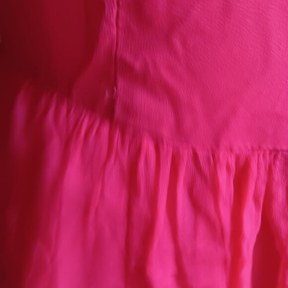 Sz 8 True Vintage 1960's Pink Sleeveless Prom Dress Draped Neckline - Picture 8 of 11